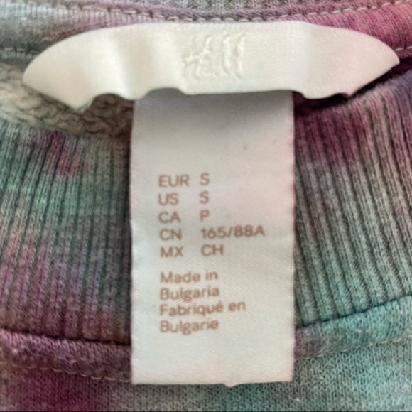 ⛔️SOLD⛔️ H&M Pullover Sweatshirt Custom Tie Dye XS - Picture 13 of 15
